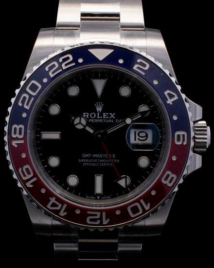 2022 Rolex GMT-Master II "Pepsi" 40MM Black Dial Oyster Bracelet (126710BLRO)