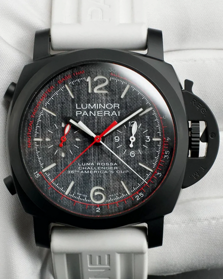 2021 Panerai Luminor Luna Rossa L.E. 44MM Grey Dial Rubber Strap (PAM01037)