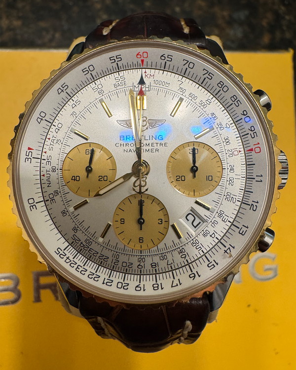 2005 Breitling Navitimer 41MM White Dial Leather Strap (D23322)