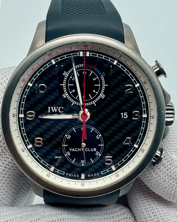2011 IWC Schaffhausen Portugieser "Volvo Racing Team" S.E. 45MM Carbon Fiber Dial Rubber Strap (IW390212)