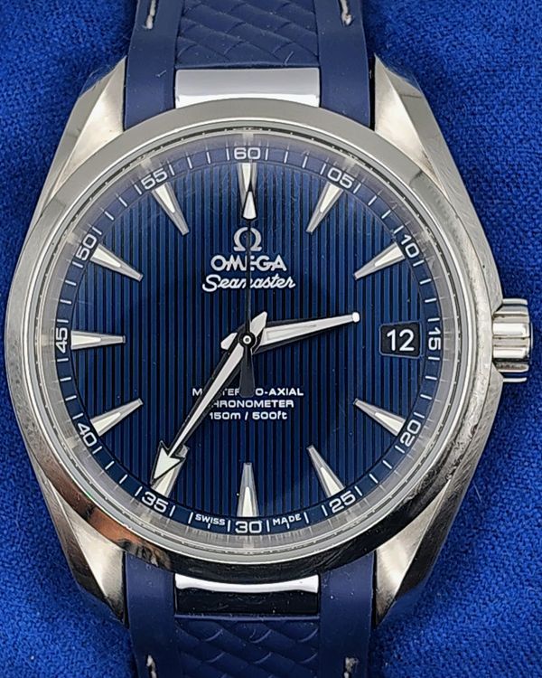 Omega Seamaster Aqua Terra 38.5MM Blue Dial Aftermarket Rubber Strap (231.10.39.21.03.002)