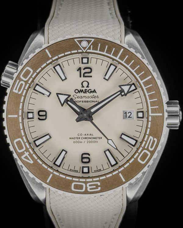 2024 Omega Seamaster Planet Ocean 600M 43.5MM Beige Dial Rubber Strap (215.32.44.21.09.001)