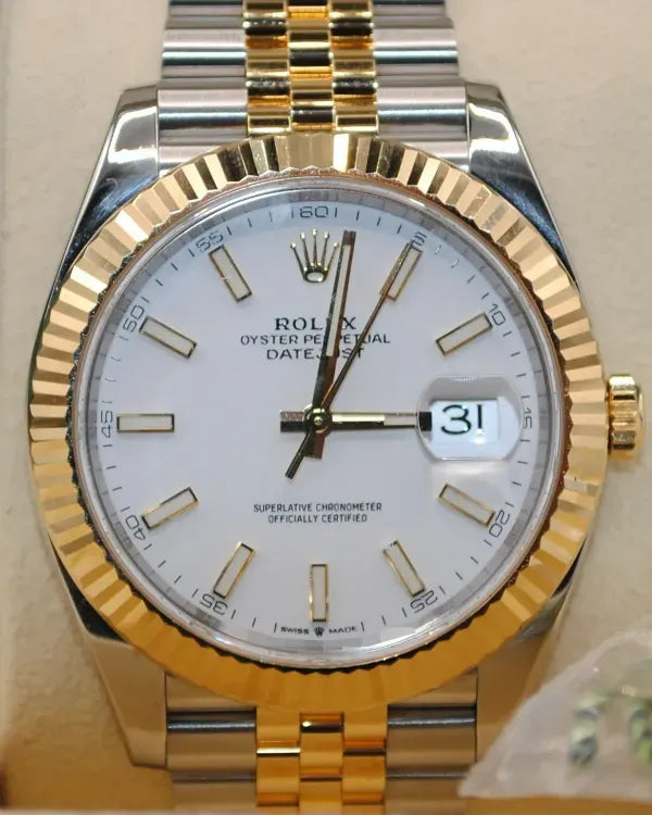 2023 Rolex Datejust 41MM White Dial Two-Tone Jubilee Bracelet (126333)