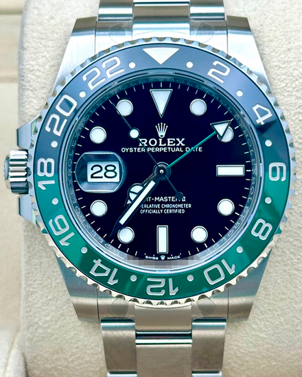 2025 Rolex GMT-Master II "Sprite" 40MM Black Dial Oyster Bracelet (126720VTNR)