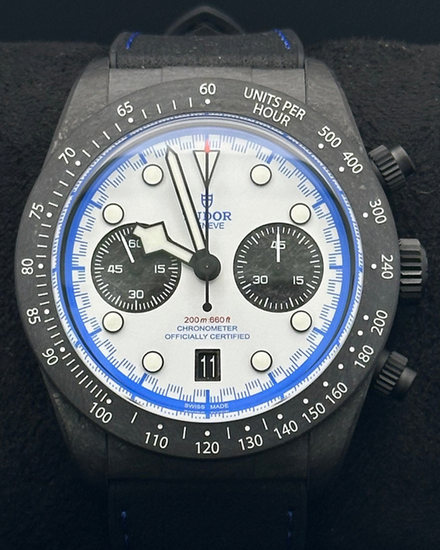 2025 Tudor Black Bay Chrono "Carbon 25" L.E. 42MM White Dial Rubber Strap (79377KN)
