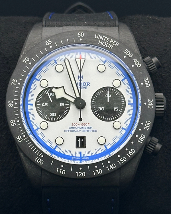 2025 Tudor Black Bay Chrono "Carbon 25" L.E. 42MM White Dial Rubber Strap (79377KN)