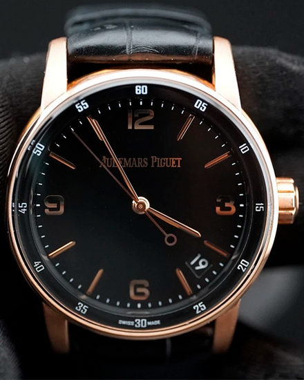 2018 Audemars Piguet Code 11.59 41MM Black Dial Leather Strap (15210OR.OO.A002CR.01)
