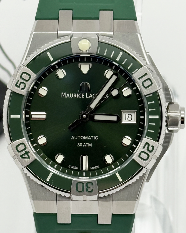Maurice Lacroix Aikon Automatic 38MM Green Dial Rubber Strap (AI6057-SSL50-630-5)