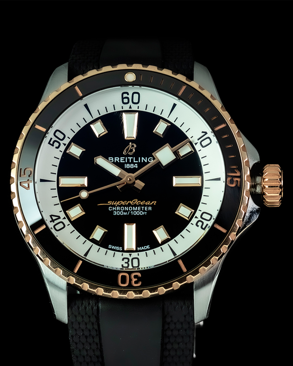 2023 Breitling Superocean 42MM Black Dial Rubber Strap (U17375211B1S1)