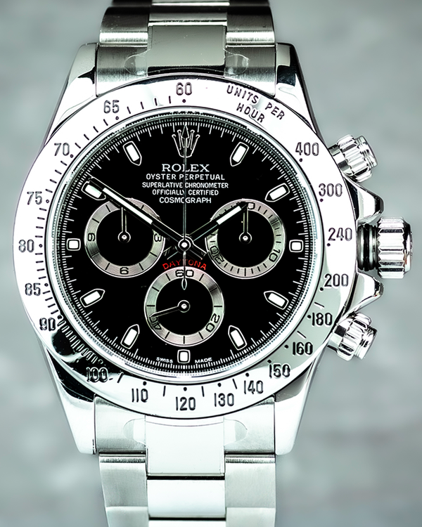 2012 Rolex Cosmograph Daytona 40MM Black Dial Steel Bracelet (116520)