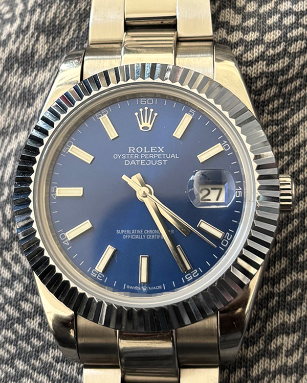 Rolex Datejust 41MM Blue Dial Oyster Bracelet (126334)