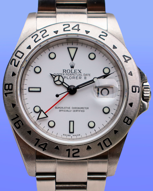 2009 Rolex Explorer II "Polar" 40MM White Dial Oyster Bracelet (16570)