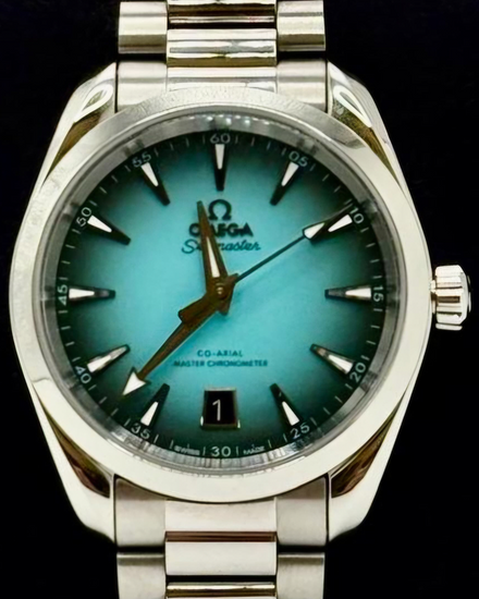 2025 Omega Seamaster Aqua Terra 150M "Shades" 38MM Turquoise Dial Steel Bracelet (220.10.38.20.03.005)