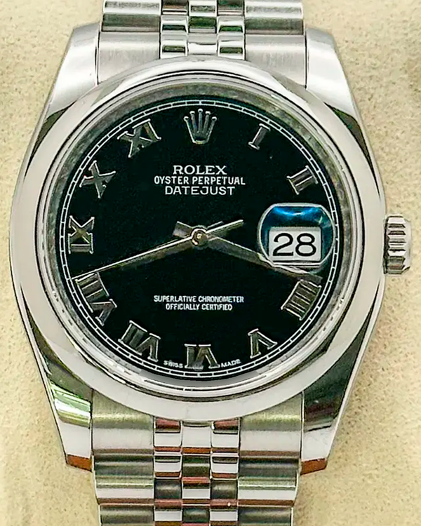 2012 Rolex Datejust 36MM Black Dial Jubilee Bracelet (116200)