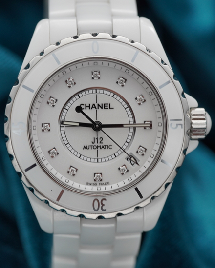 Chanel J12 38MM White Dial Ceramic Bracelet (H1629)