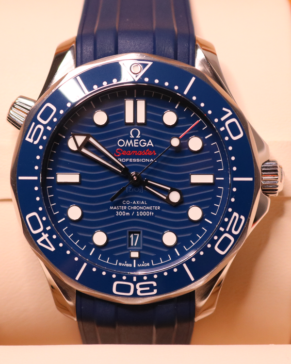 2024 Omega Seamaster Diver 300M 42MM Blue Dial Rubber Strap (210.32.42.20.03.001)