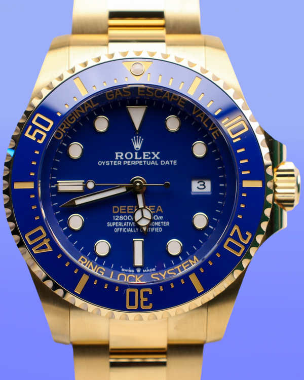 2025 Rolex Sea-Dweller Deepsea 44MM Blue Dial Yellow Gold Oyster Bracelet (136668LB)