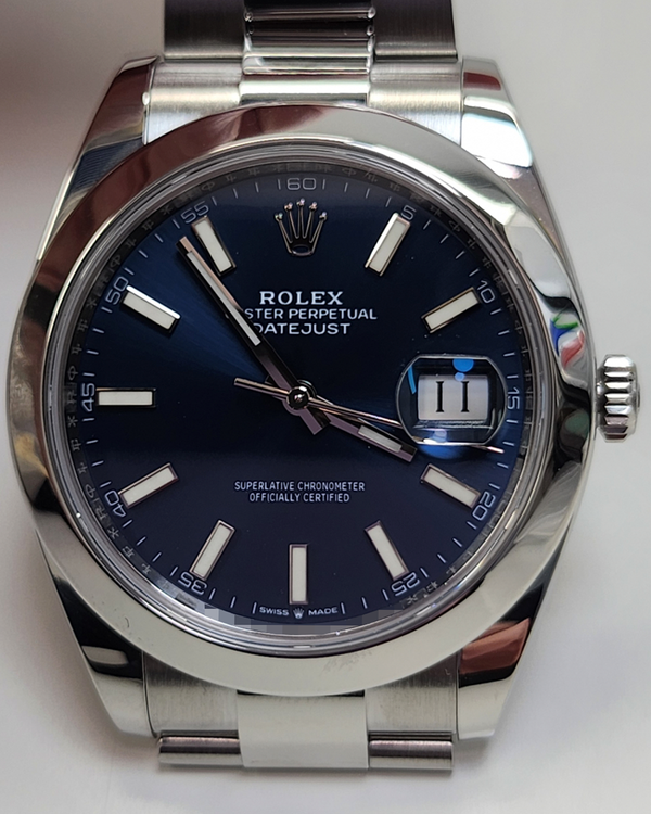 2025 Rolex Datejust 41MM Blue Dial Oyster Bracelet (126300)