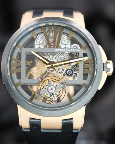 2021 Ulysse Nardin Executive Skeleton Tourbillon L.E. 45MM Skeleton Dial Leather Strap (1712-139/PAK)