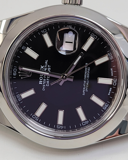 Rolex Datejust II 41MM Black Dial Oyster Bracelet (116300)