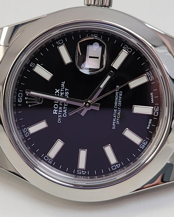Rolex Datejust II 41MM Black Dial Oyster Bracelet (116300)