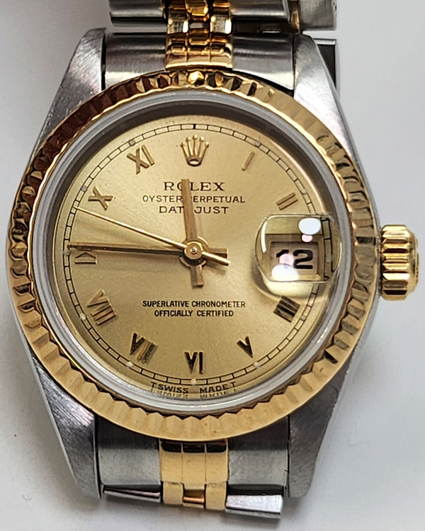 Rolex Lady-Datejust 26MM Champagne Dial Two-Tone Jubilee Bracelet (69173)