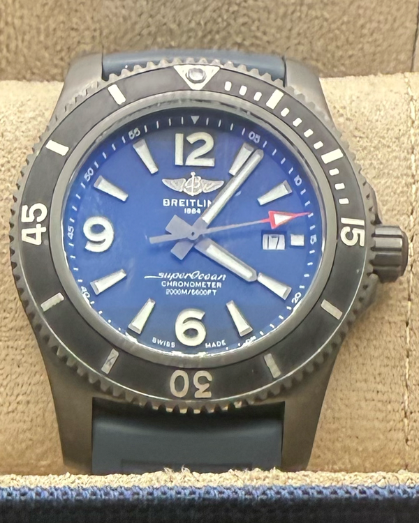 2022 Breitling Superocean 46MM Blue Dial Rubber Strap (M17368)