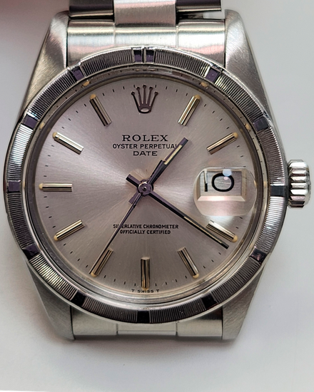 1981 Rolex Oyster Perpetual Date 34MM Silver Dial Oyster Bracelet (1501)