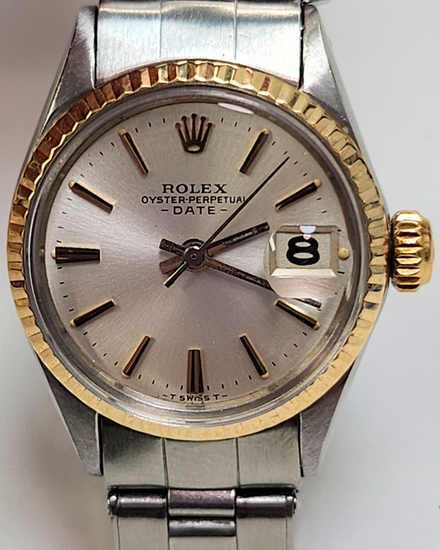 Rolex Oyster Perpetual Lady Date 26MM Silver Dial Oyster Bracelet (6517)