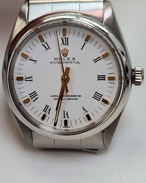 Rolex Oyster Perpetual 34MM White Dial Oyster Bracelet (1002)