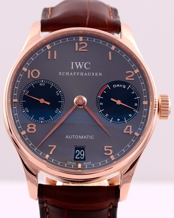 2017 IWC Schaffhausen Portugieser Dragon Year 42MM Grey Dial Leather Strap (IW500125)