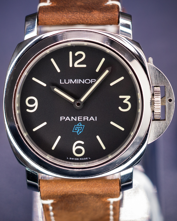 2018 Panerai Luminor Base Logo 3 Days 44MM Black Dial Leather Strap (PAM00774)