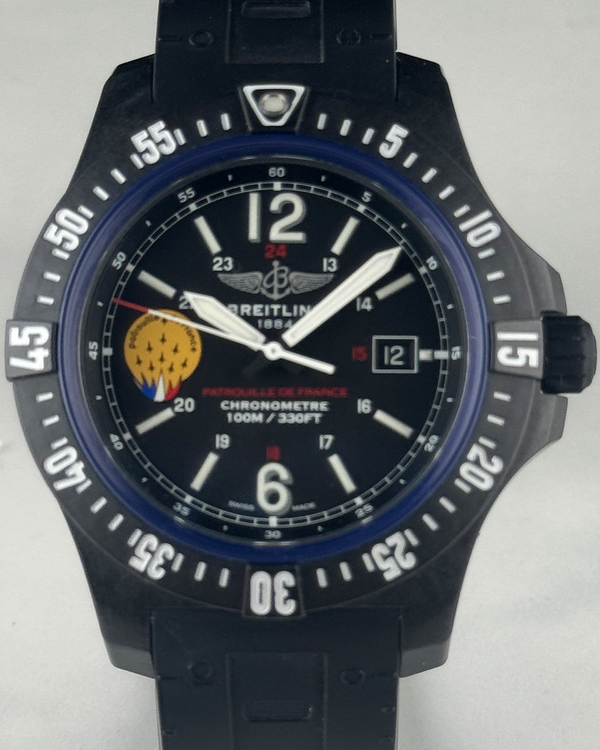2020 Breitling Colt Skyracer "Patrouille de France" L.E. 45MM Quartz Black Dial Rubber Strap (X74320B8/BG40)