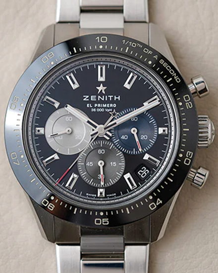 2021 Zenith Chronomaster Sport 41MM Black Dial Steel Bracelet (03.3100.3600/21.M3100)
