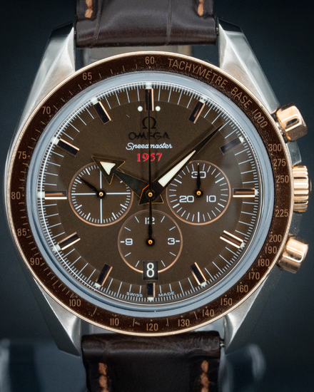 Omega Speedmaster Broad Arrow 1957 42MM Brown Dial Leather Strap (321.93.42.50.13.001)