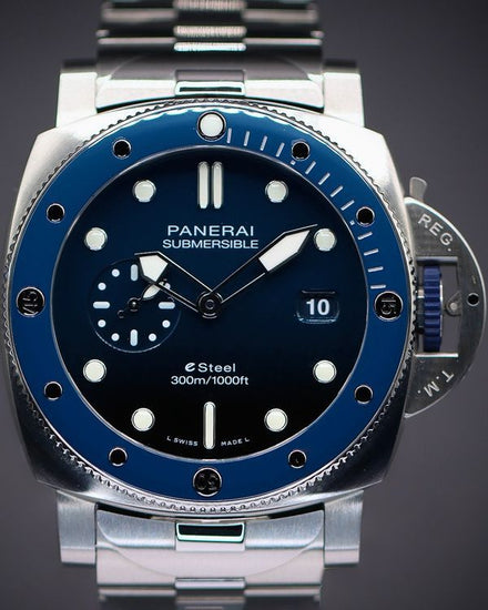 2025 Panerai Submersible QuarantaQuattro Blu Profondo 44MM Blue Dial Steel Bracelet (PAM01289)