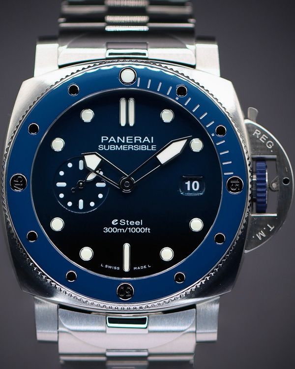 2025 Panerai Submersible QuarantaQuattro Blu Profondo 44MM Blue Dial Steel Bracelet (PAM01289)