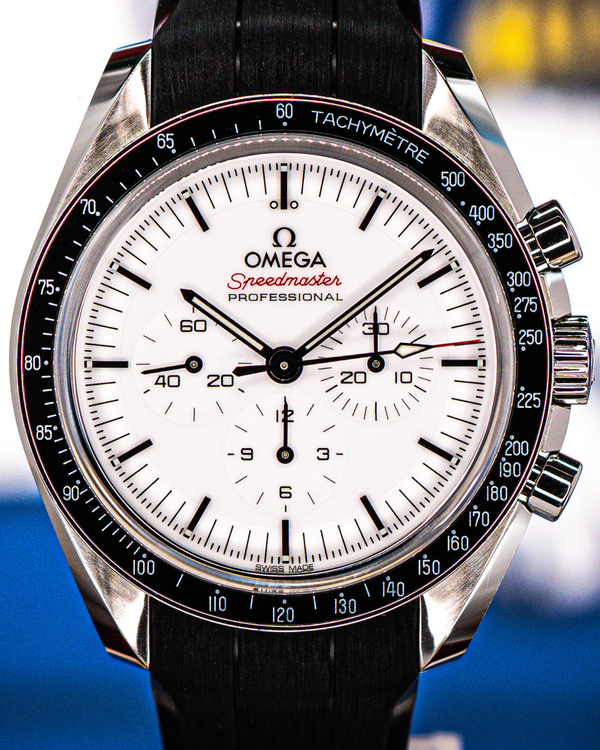 2025 Omega Speedmaster Professional Moonwatch 42MM White Dial Rubber Strap (310.32.42.50.04.001)
