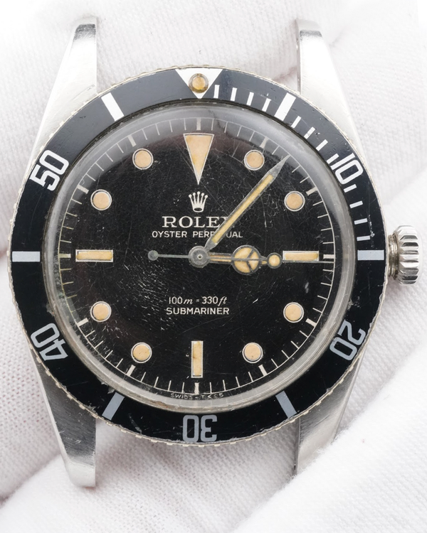 1957 Rolex Submariner No-Date 37MM Black Dial Steel Bracelet (6536-1)