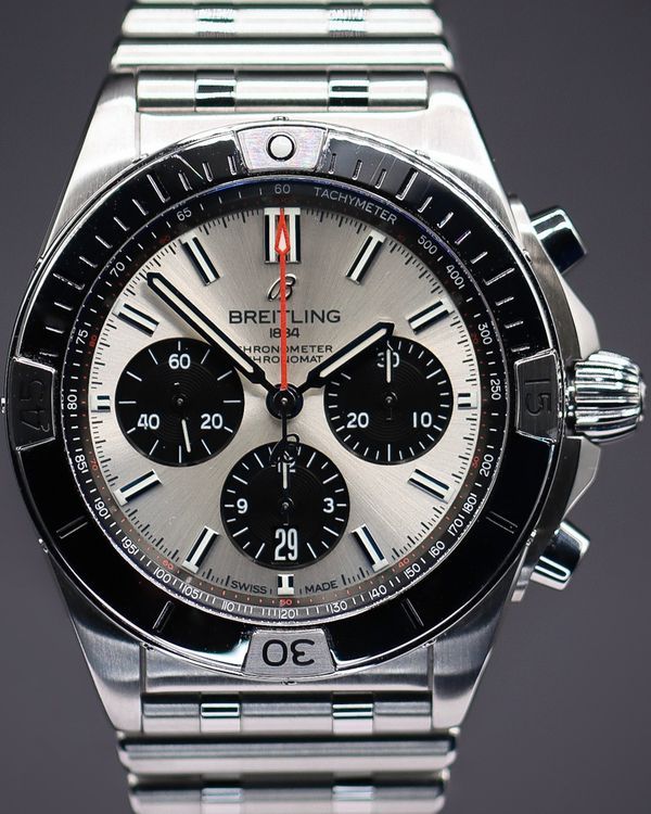 2023 Breitling Chronomat B01 "Panda" 42MM Silver Dial Steel Bracelet (AB0134)