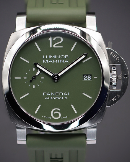 2022 Panerai Luminor Marina Quaranta L.E. 40MM Green Dial Rubber Strap (PAM01304)