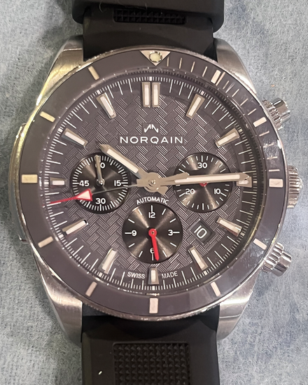 2022 Norqain Adventure Chronograph 44MM Grey Dial Rubber Strap (NS1200C23C/G1NS/102SC)