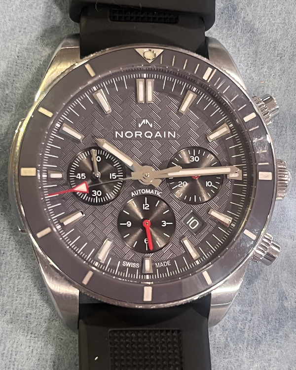 2022 Norqain Adventure Chronograph 44MM Grey Dial Rubber Strap (NS1200C23C/G1NS/102SC)