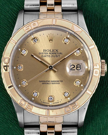 1997 Rolex Datejust Turn-O-Graph 36MM Champagne Dial Two-Tone Jubilee Bracelet (16263)