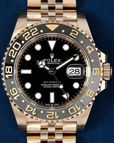 2024 Rolex GMT-Master II 40MM Black Dial Yellow Gold Jubilee Bracelet (126718GRNR)
