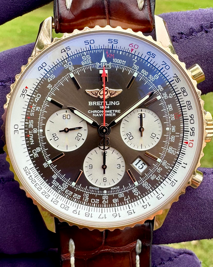 2015 Breitling Navitimer 01 43MM Bronze Dial Leather Strap (RB012012/Q606)