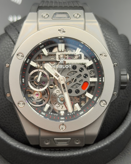 2018 Hublot Big Bang Meca-10 45MM Skeleton Dial Rubber Strap (414.NI.1123.RX)