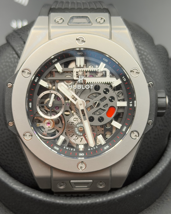 2018 Hublot Big Bang Meca-10 45MM Skeleton Dial Rubber Strap (414.NI.1123.RX)