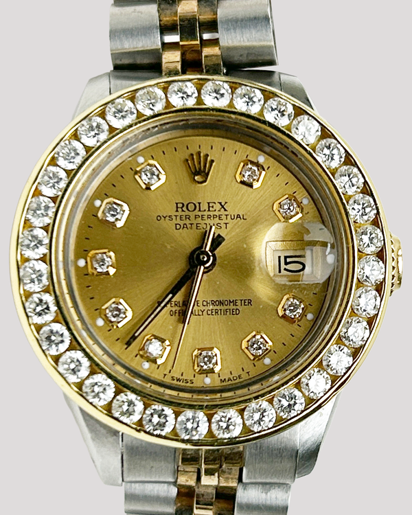 Rolex Lady-Datejust 26MM Champagne Dial Two-Tone Jubilee Bracelet (6917)