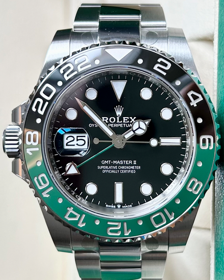 2025 Rolex GMT-Master II "Sprite" 40MM Black Dial Oyster Bracelet (126720VTNR)